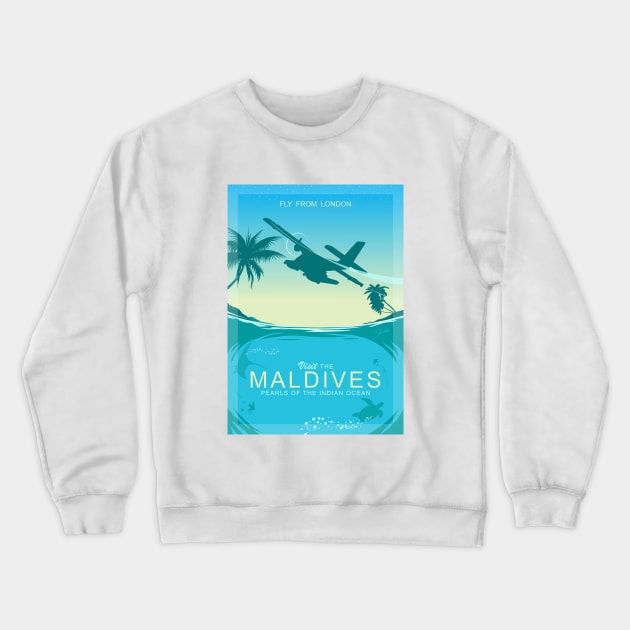Visit The Maldives Crewneck Sweatshirt by TCP